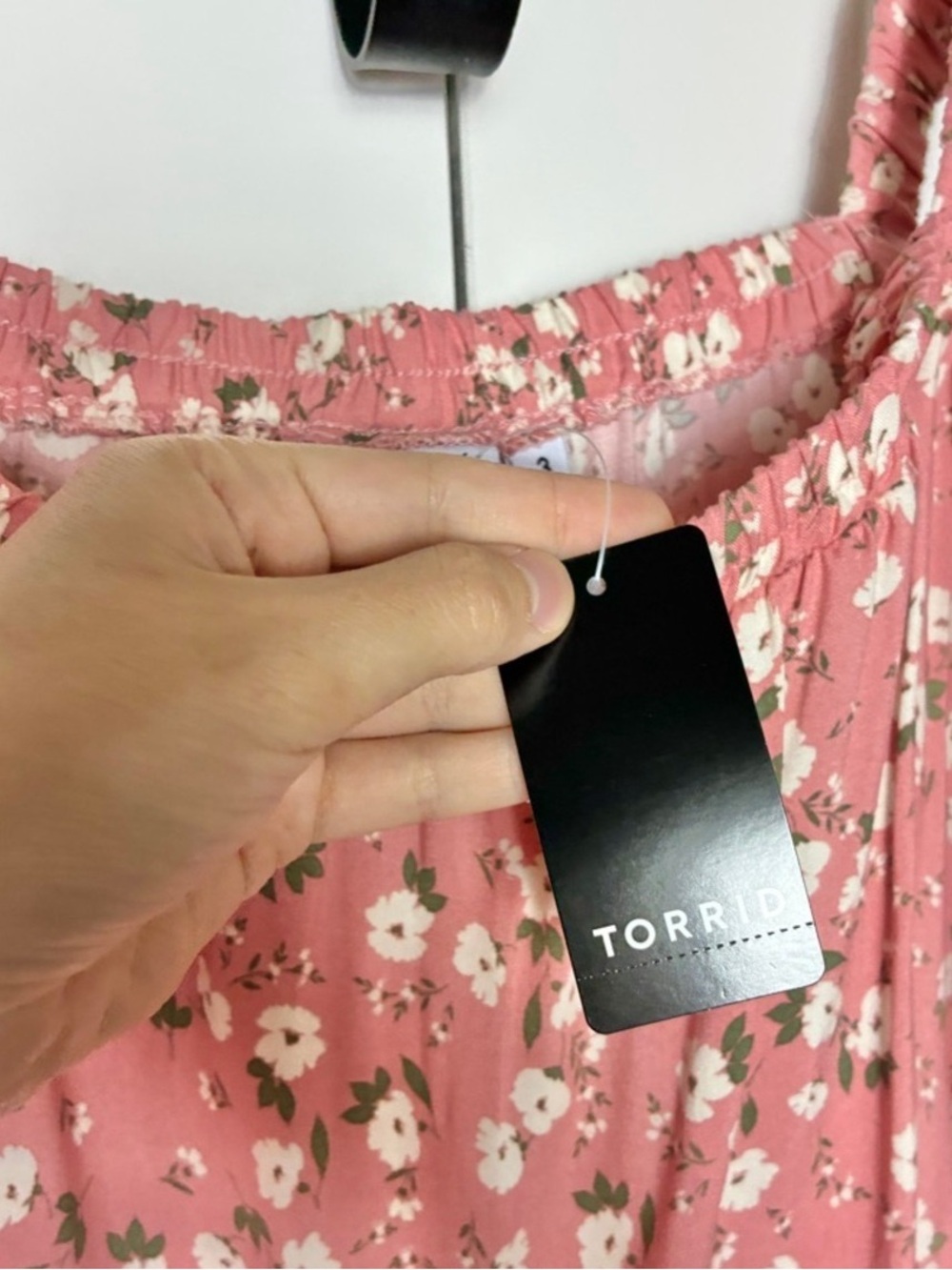 Torrid Pink Floral Smocked Off-Shoulder Camisole